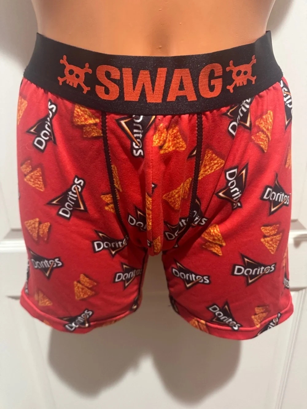 PEPSI CO SWAG DORITOS Men’s Brief Shorts M Medium Red Black $20 NWOT